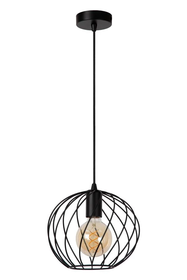 Lucide DANZA - Suspension - Ø 25 cm - 1xE27 - Noir - éteint